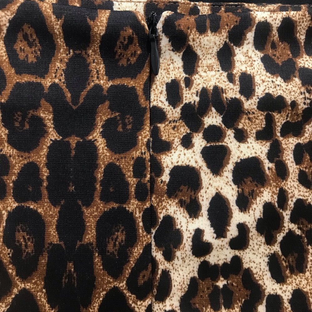Leopard Print Aline Skirt With Split Size Xxl - image 5